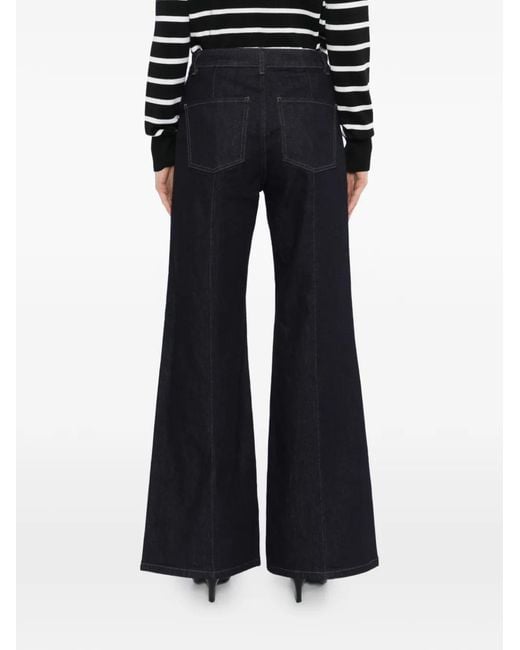 Theory Blue Fluid Flare Jeans