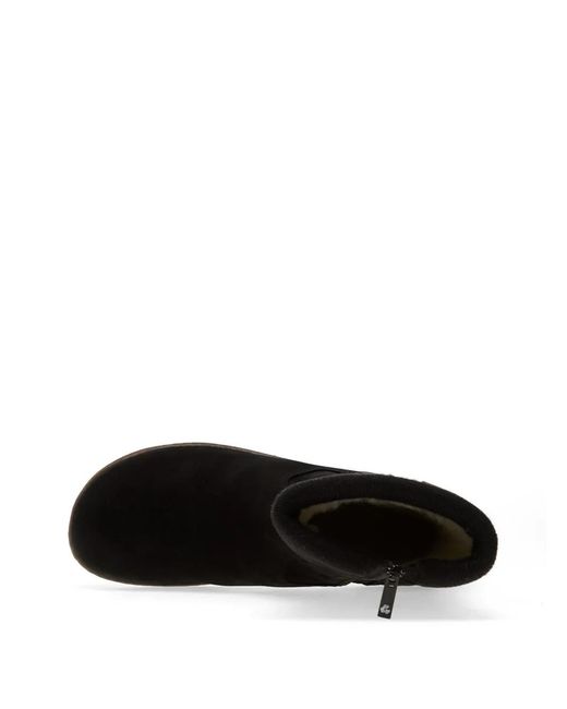 Groundies Black Iceland Ribbed-Detail Suede Boots