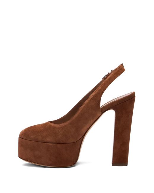 Casadei Brown Patty Platform Pumps