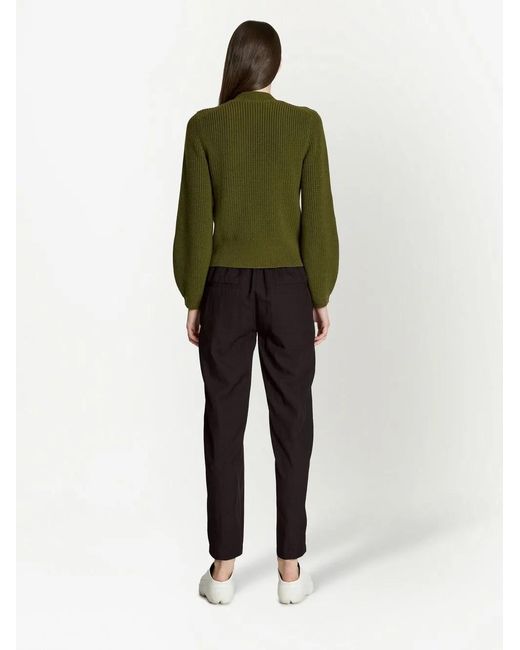 Proenza Schouler Black Tapered Pocket-Detail Trousers