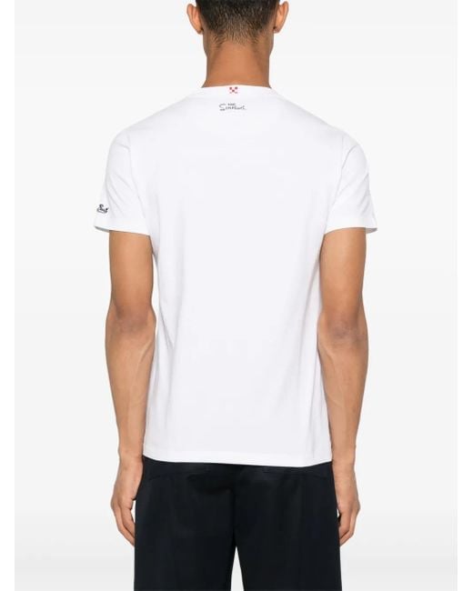 Mc2 Saint Barth White X The Simpsons Blanche Cotton T-Shirt for men