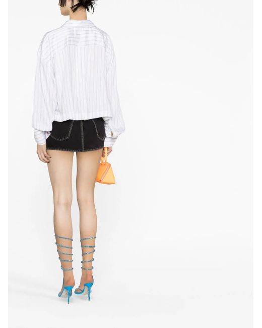 Chemise Crop À Fines Rayures The Attico en coloris White