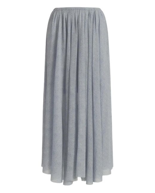 Alberta Ferretti Gray Pleated Skirt