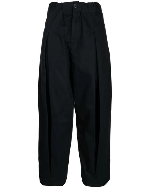 SAGE NATION Black Pantalon Ample À Plis Creux for men