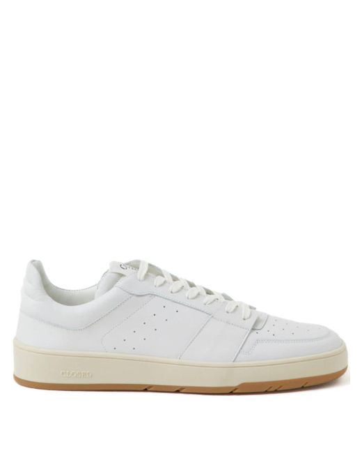 Closed White Panelled Leather Low-top Sneakers for men