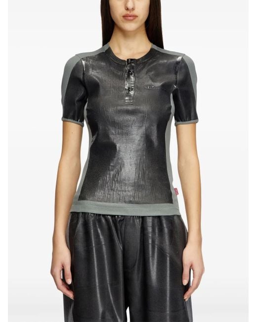 DIESEL X Damiano David バイカラーtシャツ Black