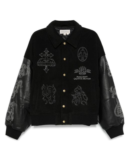 UNTITLED ARTWORKS Angel Of Death Varsity Bomberjacke in Black für Herren