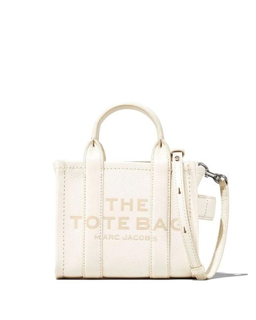 Marc Jacobs White The Leather Micro Tote Bag