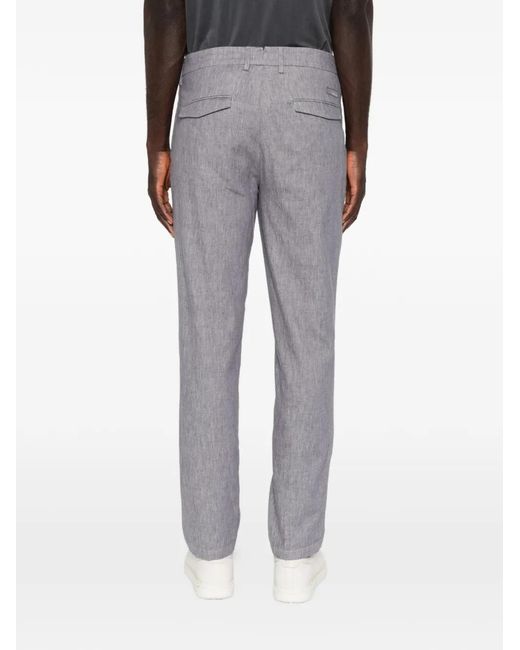 Teleria Zed Gray Pleated Trousers for men