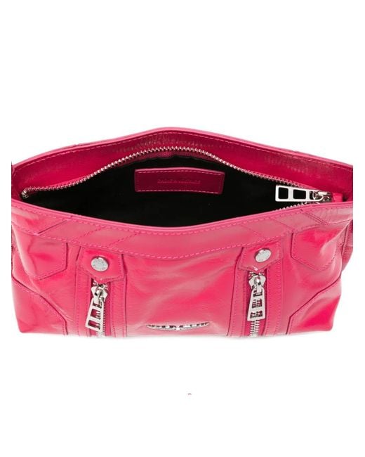 Zadig & Voltaire Pink Sunny Mood Patent-Leather Shoulder Bag