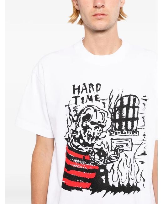 Warren Lotas White Graphic-Print T-Shirt for men