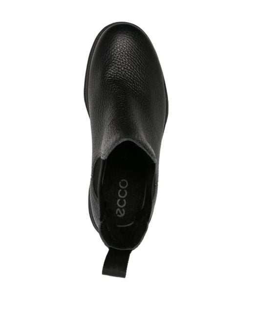 Ecco Black Grainer Leather Ankle Boots for men