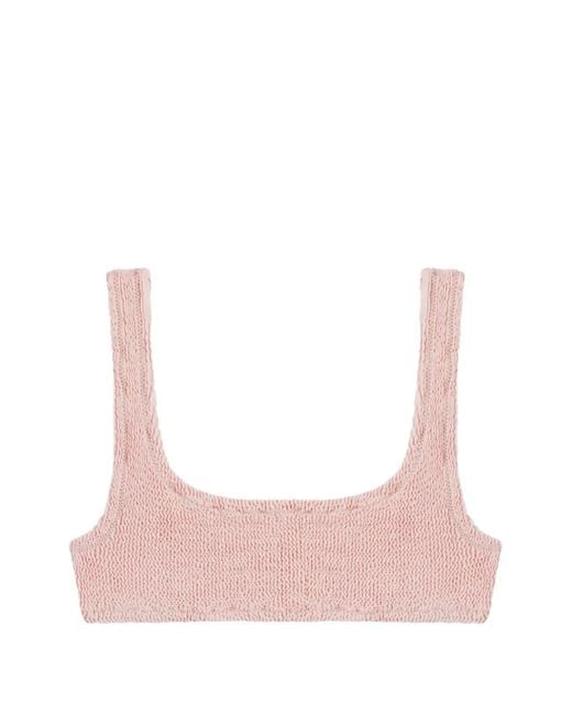 Reina Olga Pink Ginny Crinkled Bikini Top