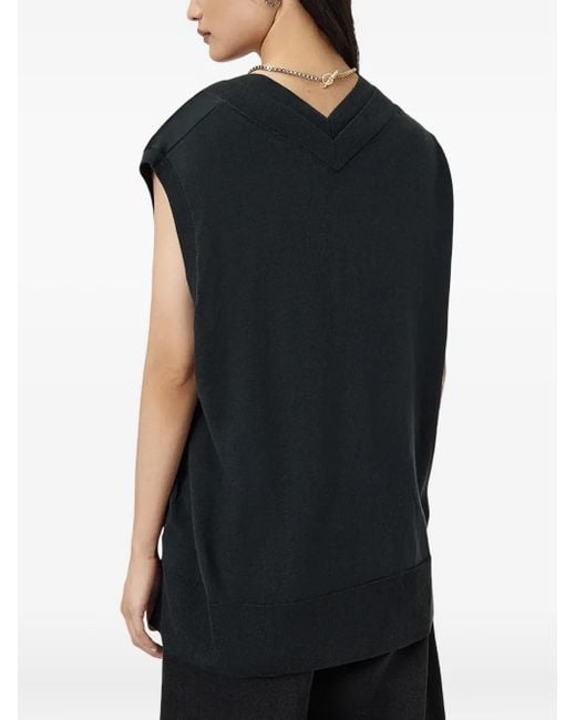 Top Bern con cuello en V AllSaints de color Black