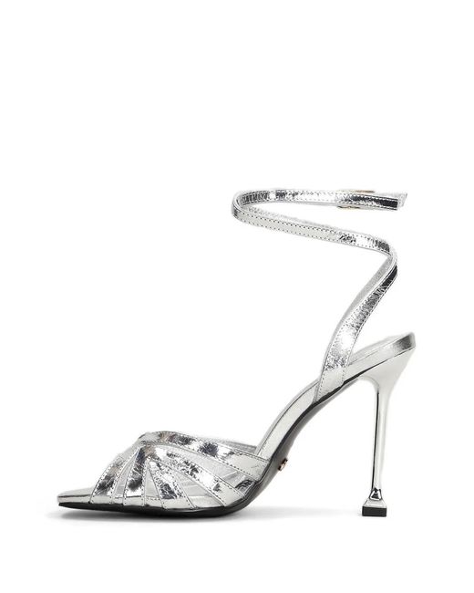 GOLD&ROUGE White Ama Crinkled-Effect Sandals