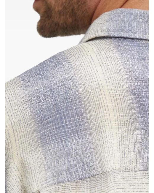 Samsøe & Samsøe Gray Checked-Pattern Shirt for men