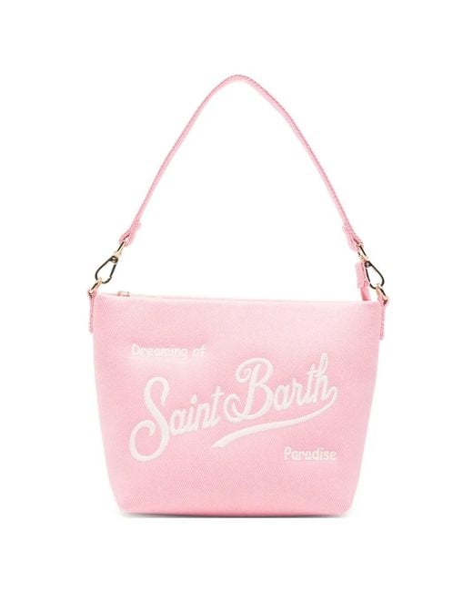 Mc2 Saint Barth Pink Aline Canvas Tote Bag