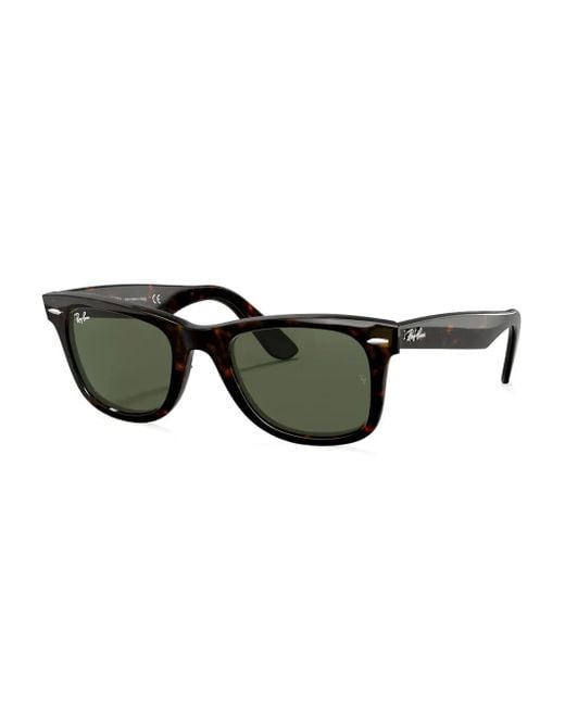Ray-Ban Green Square-Frame Sunglasses