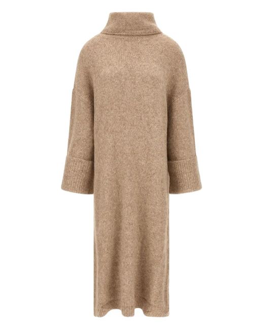 Entire studios Natural Manhattan Turned-Up Midi Dress