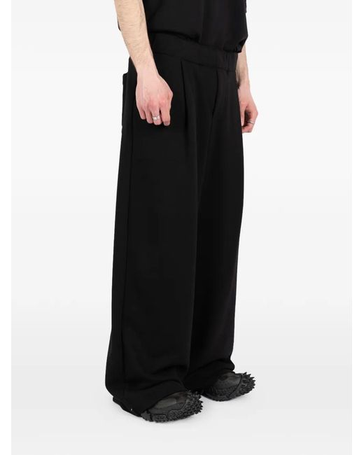 Societe Anonyme Black Pantalon Ample Gatsby À Design Plissé