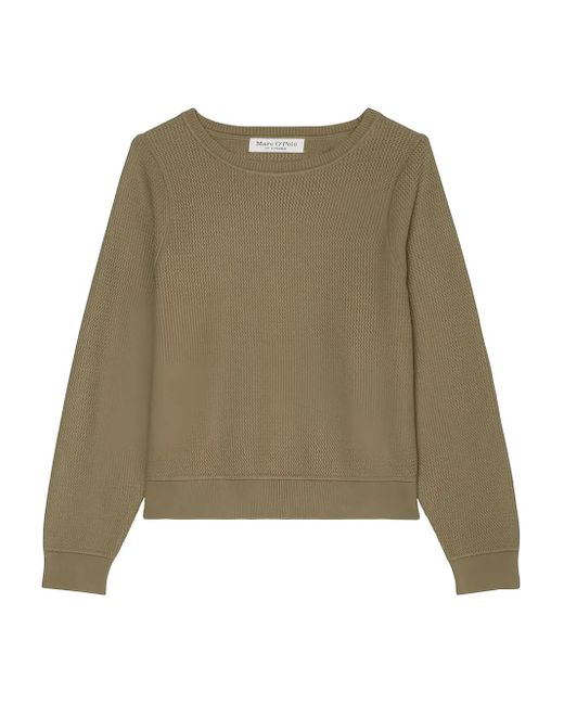 Marc O' Polo Green Waffle-Knit Sweater