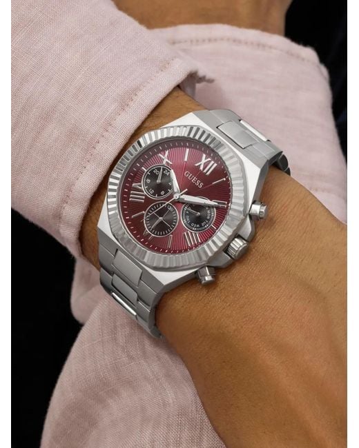 Guess White Equity 44Mm Watch for men