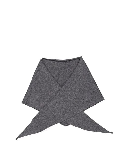 Lisa Yang Gray Florianne Cashmere Triangle Scarf