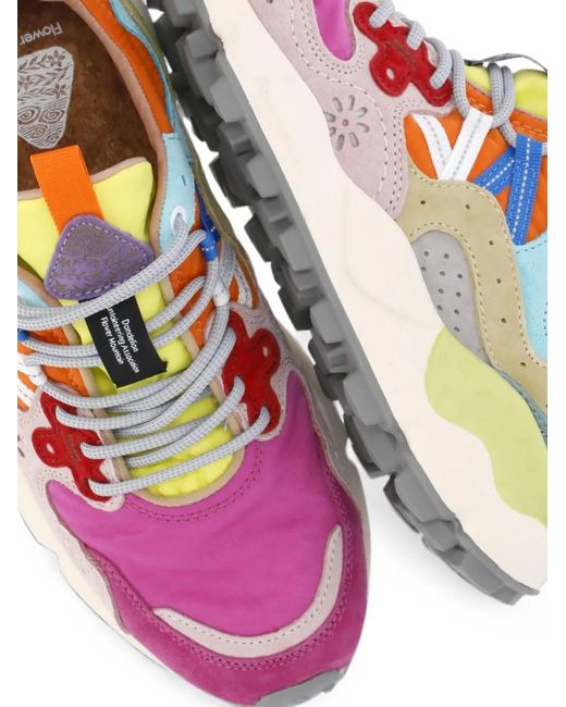 Flower Mountain Pink Yamano Floral-Print Sneakers