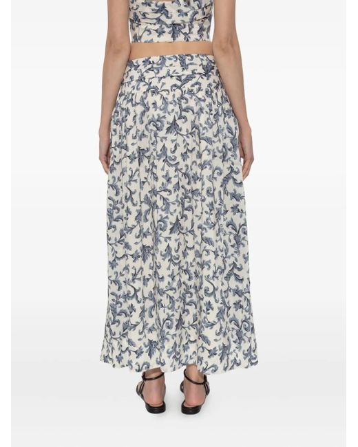 Falda larga Rue Posse de color White