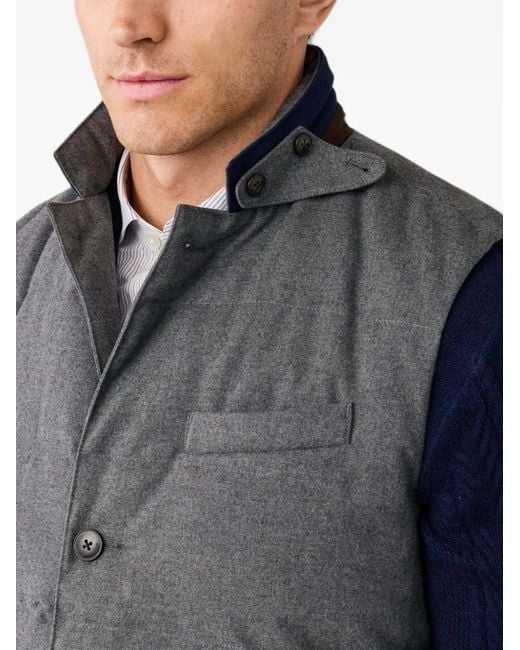 Chaleco Con Cuello Alto Hackett de hombre de color Gray