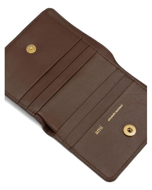 AMI Brown Carrousel Leather Wallet
