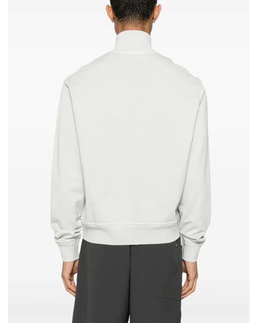 Sudadera de vellón y algodón C P Company de hombre de color White