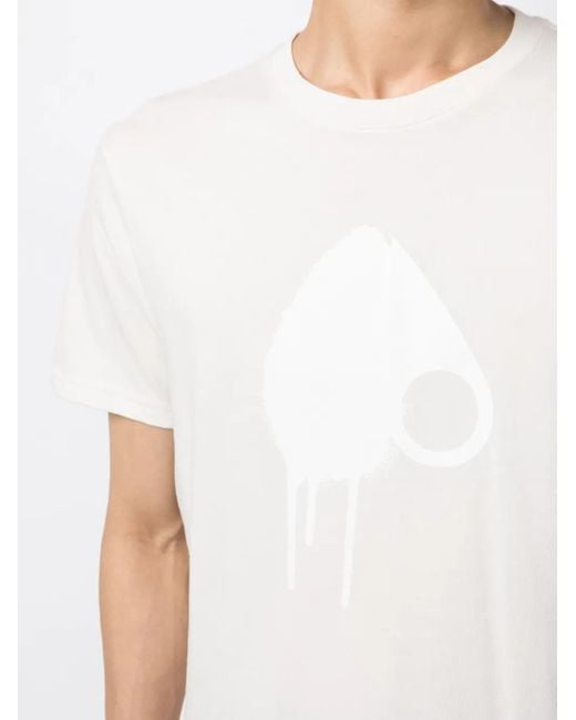 Camiseta Augustine Con Logo Estampado Moose Knuckles de hombre de color White
