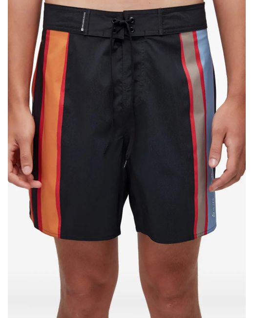 Osklen Aquaone Flex Triangle Badeshorts Mit Streifen in Black für Herren