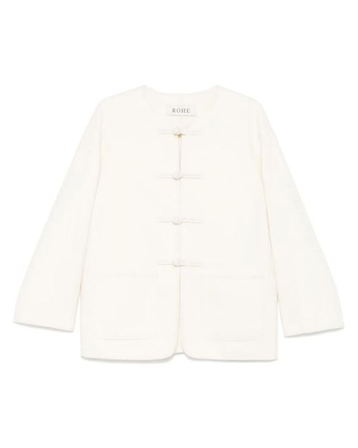 Rohe White Braid-Trim Jacket