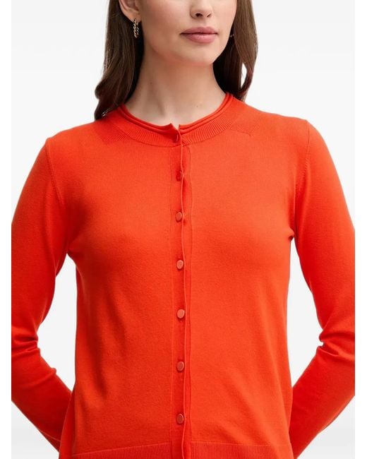 Sisley Red Buttoned Cardigan