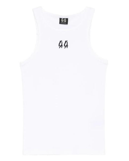 44 Label Group White Logo-Embroidered Vest for men