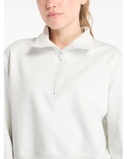 Calvin Klein White Half-Zipped Sweatshirt