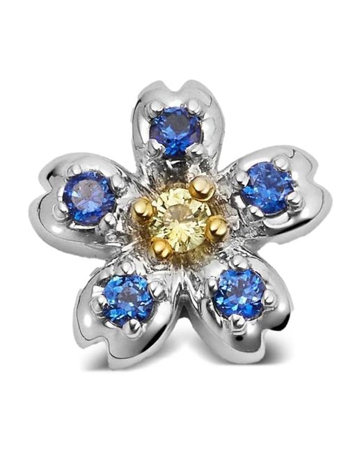 Loquet London Blue 18K Forget-Me-Not Sapphire Necklace Charm