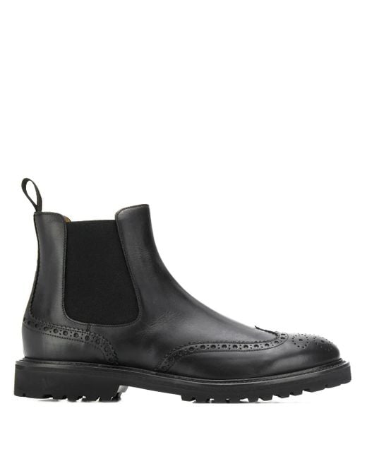 Scarosso Black Chelsea Boots for men