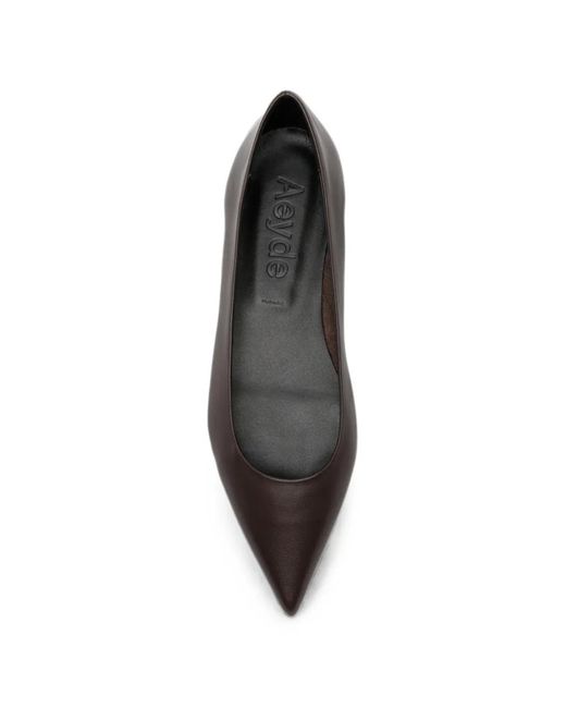 Aeyde White Leather Ballet Flats