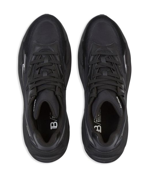 Balmain Low Top Run Row Sneakers in het Black voor heren