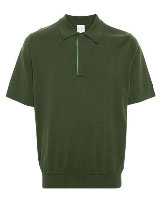 Paul Smith Green Logo-embroidered Polo Shirt for men