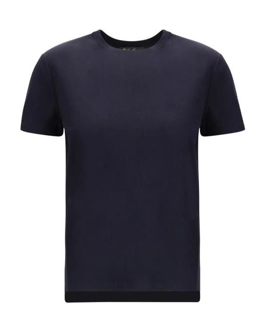 Loro Piana Blue Crew-Neck Cotton T-Shirt