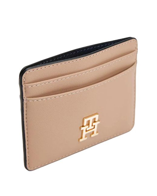 Tommy Hilfiger Natural Logo-Plaque Cardholder