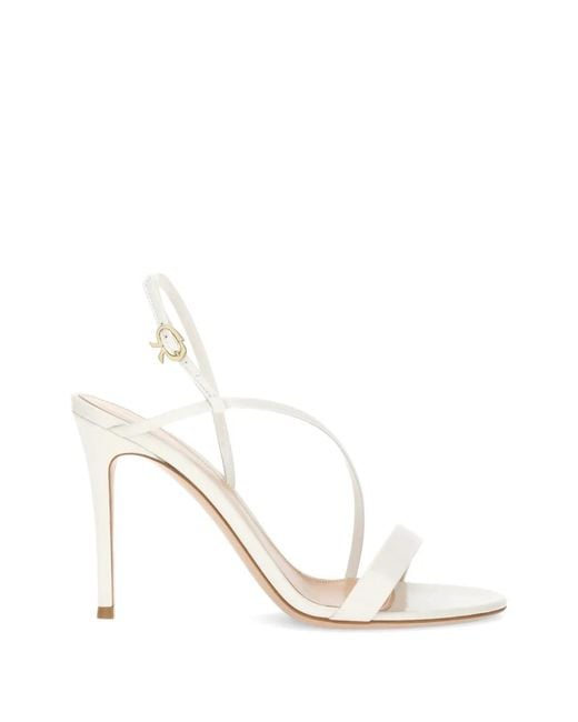 Gianvito Rossi White Manhattan 95 Leather Sandals