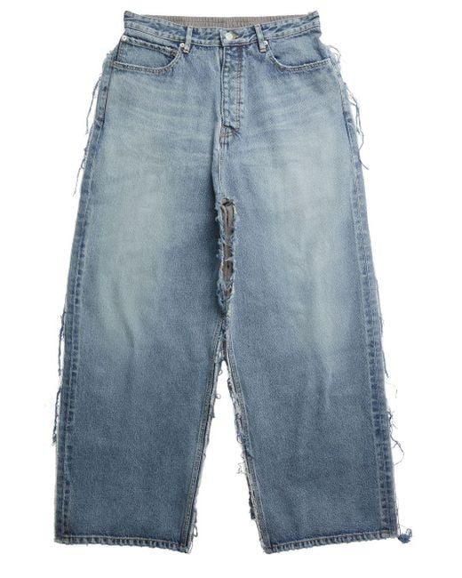 Balenciaga Wide-Leg-Jeans mit Einsätzen in Blue für Herren