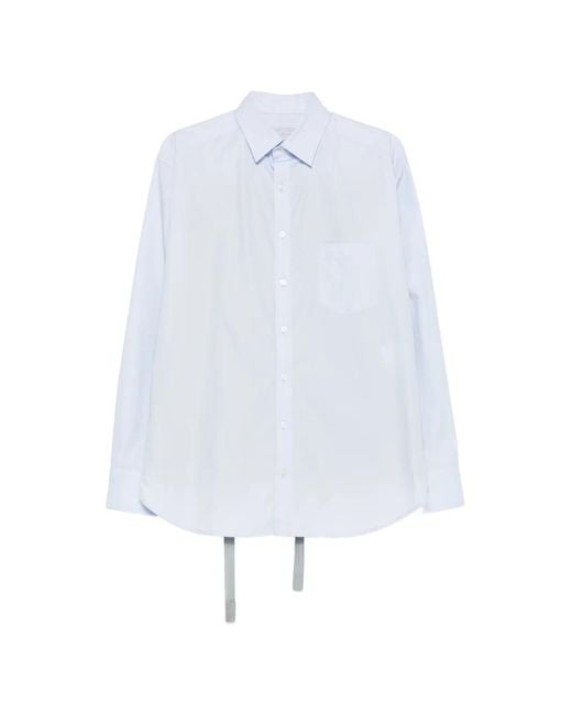 Kolor White Long-Sleeve Poplin Shirt for men