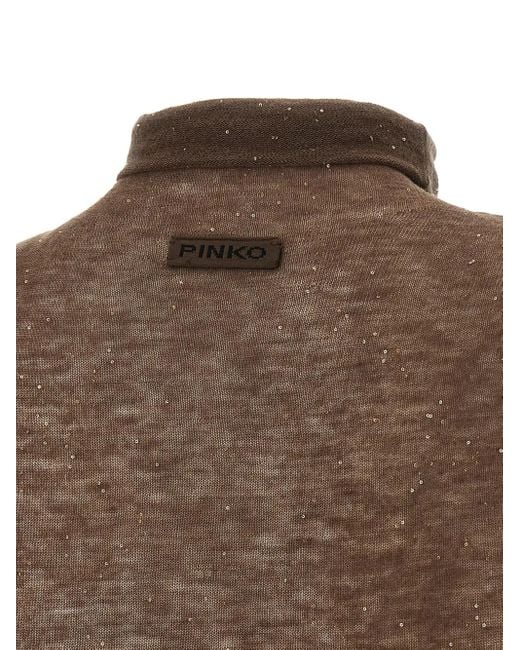 Top con lentejuelas Pinko de color Brown