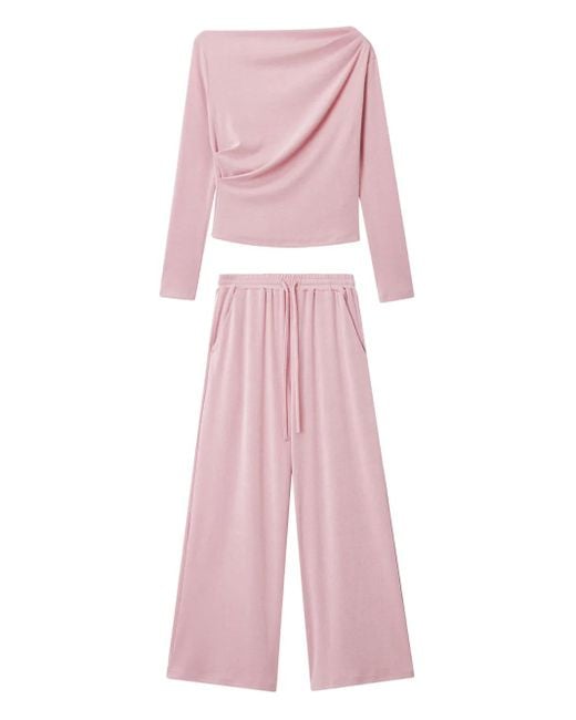 Conjunto drapeado B+ AB de color Pink
